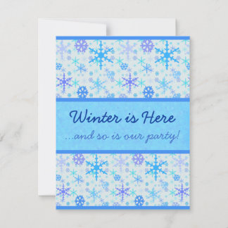 Winter Party Snowflake Invitations