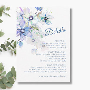 Winter Pastel Floral Botanical Romance Art Details Enclosure Card