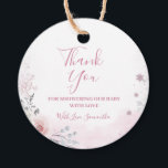 Winter Pastel Pink Snowflake Sleigh Baby Shower Favour Tags<br><div class="desc">Winter Pastel Pink Snowflake Sleigh Baby Shower Thank You Favor Tag
All wordings can be customized</div>