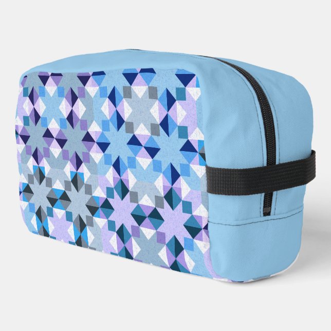 Winter patchwork star dopp kit (Left Corner)