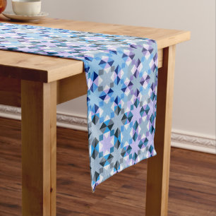 Winter patchwork star long table runner