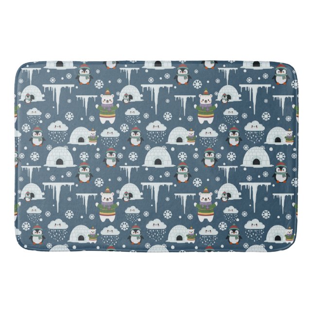 Winter Pattern Bath Mat (Front)