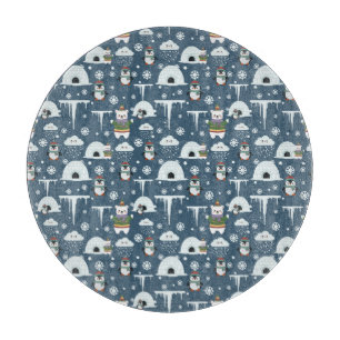 Winter Pattern Cutting Board