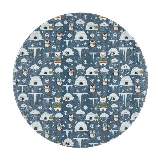 Winter Pattern Cutting Board (Front)