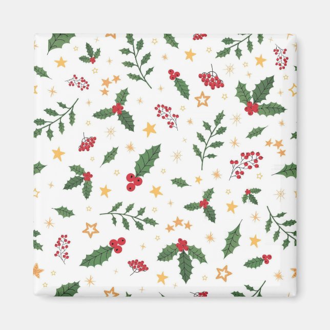 Winter Pattern Design Magnet (Front)