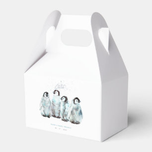 Winter Penguin Baby Shower Favour Box