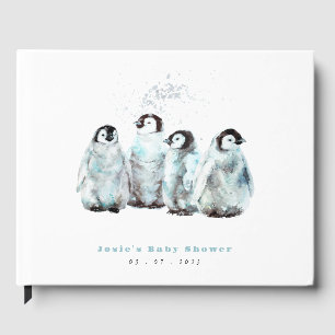 Winter Penguin Baby Shower Guest Book