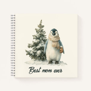 Winter Penguin “Best Mom Ever” Design Notebook