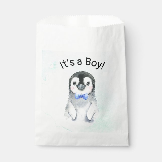 Winter Penguin  Favour Bag (Front)