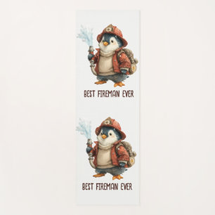 Winter Penguin Firefighter Ping Pong Paddle Yoga Mat
