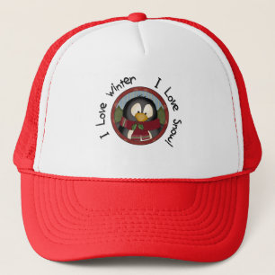 Winter Penguin Holiday Tshirts and Gifts Trucker Hat