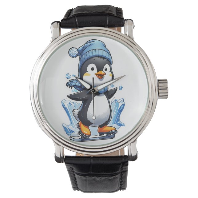 Winter Penguin Ice Staking Watch (Front)
