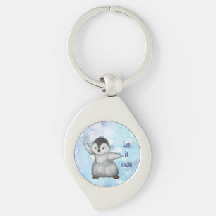 winter penguin key ring