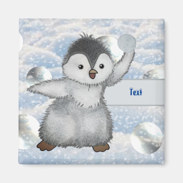 winter penguin magnet (Front)