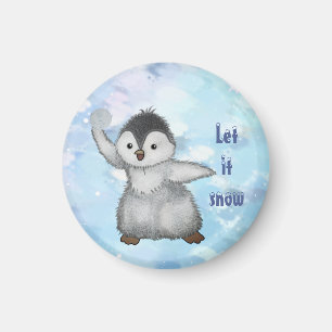 winter penguin magnet