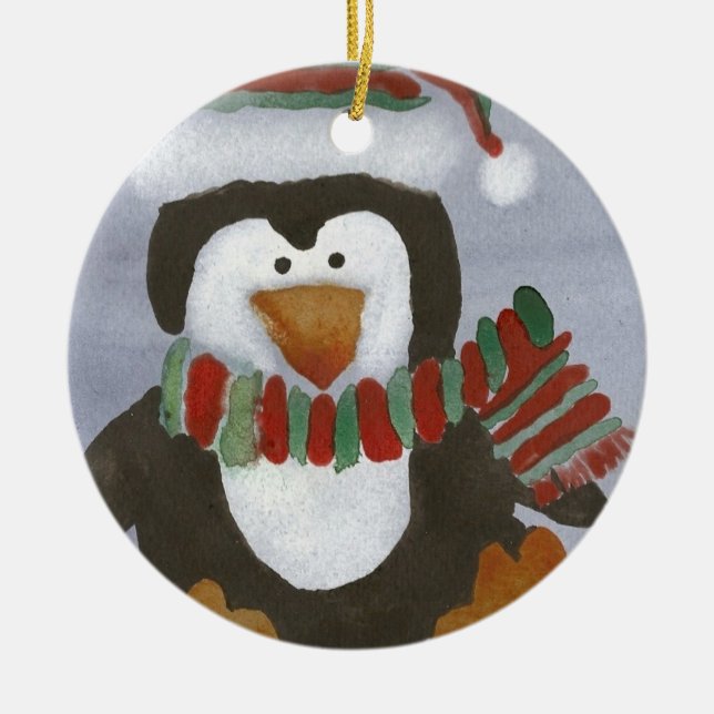 Winter Penguin Ornament (Front)