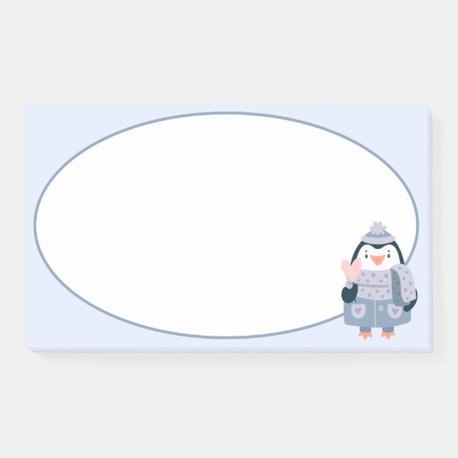 Winter Penguin Post-It Notes (Front)