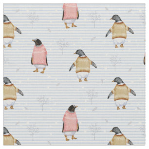 Winter Penguins Fabric