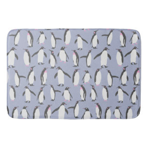 Winter Penguins seamless pattern + your ideas Bath Mat