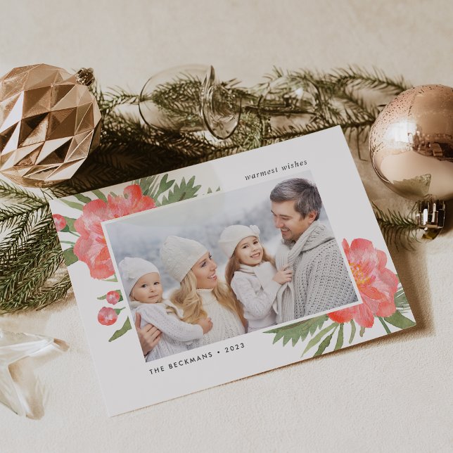 Winter Peony | Holiday Photo Card (Creator Uploaded)