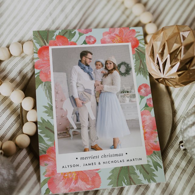 Winter Peony | Holiday Photo Card (Creator Uploaded)