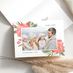 Winter Peony   Holiday Photo Folded