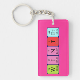 Winter periodic table name keyring