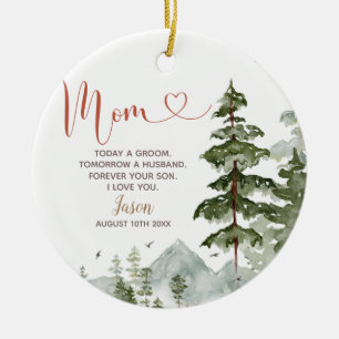 Winter Personalised Bridal Groomsman Bridesmaid Ceramic Ornament