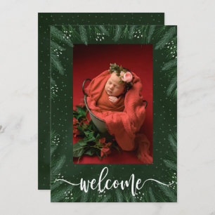 Winter Photo Baby Birth Announcements