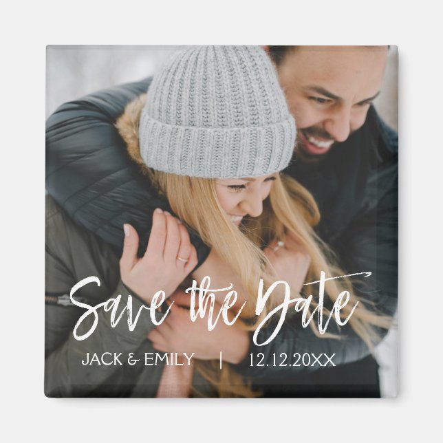 Winter Photo Save the Date Magnet (Front)