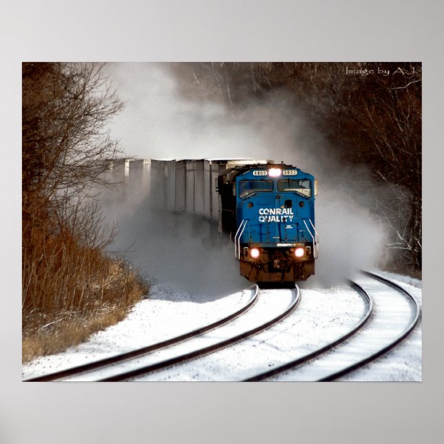 Winter Pig Train Poster (Front)