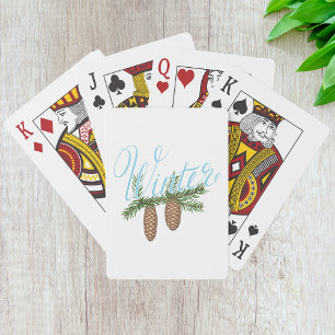 Winter Pine Cones Playing Cards