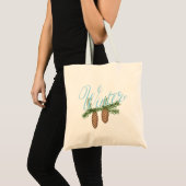 Winter Pine Cones Tote Bag (Front (Product))