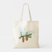 Winter Pine Cones Tote Bag (Back)