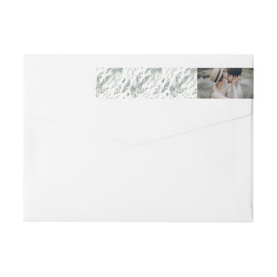 Winter Pine   Holiday Photo Wrap Around Label