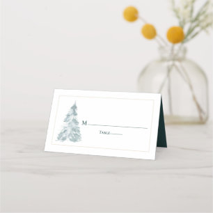 Winter Pine Romance Place Card