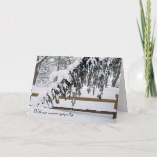 Winter Pine Sympathy Card