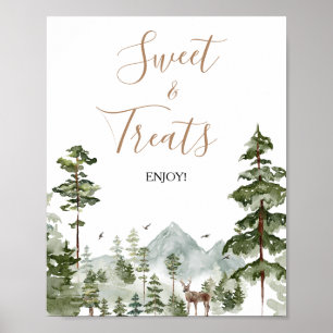 Winter Pine Tree Adventure Awaits Sweet & Treats Poster