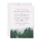 Winter Pine Tree Forest Green Rustic Wedding