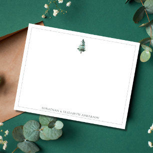Winter Pine Tree Minimalist Note Card
