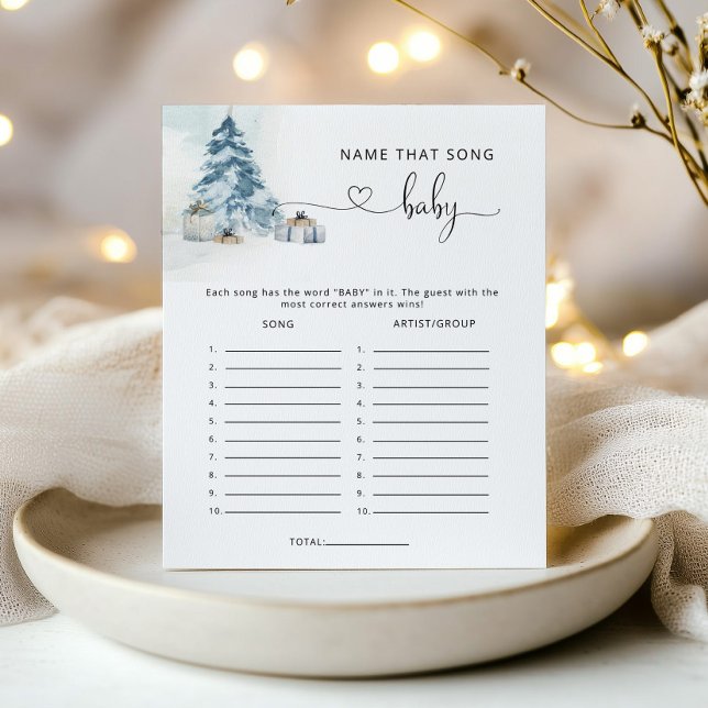 Winter pine tree Name that song baby shower game (Creator Uploaded)