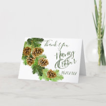 Winter Pine Tree & Pine Cones Wedding