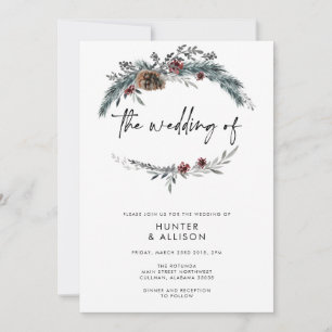 Winter Pine Wedding Invitation
