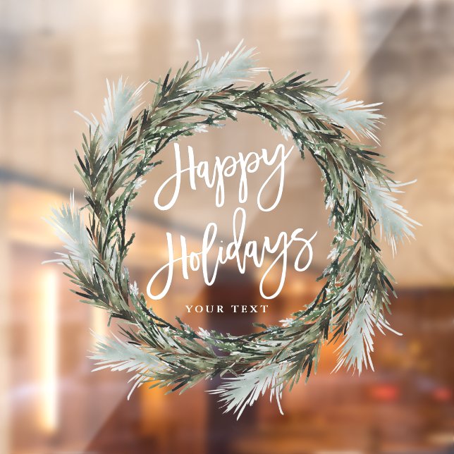 Winter Pine Wreath Happy Holidays (Sheet 2)