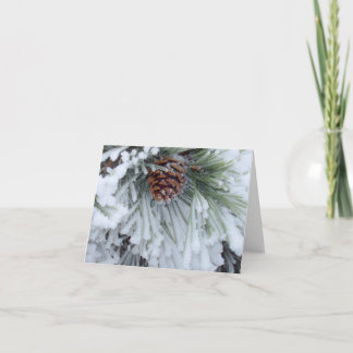Winter Pinecone Card