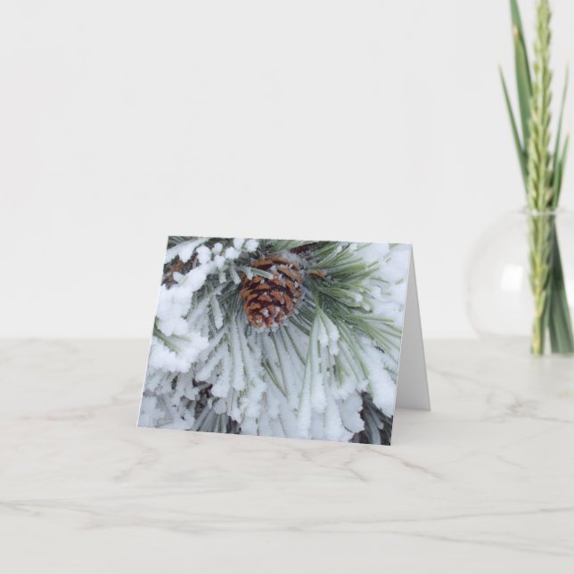 Winter Pinecone Card (Front)