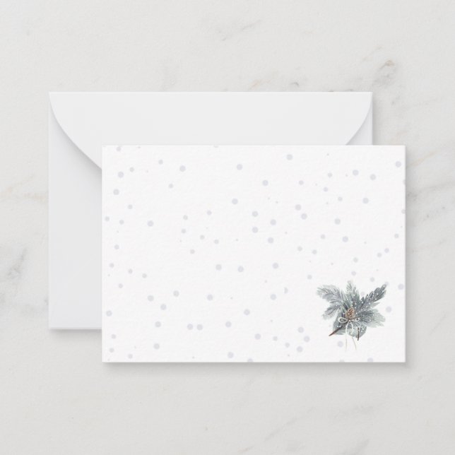 Winter Pinecone Notecards (Front)