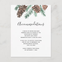 Winter Pinecone | Wedding Accommodations