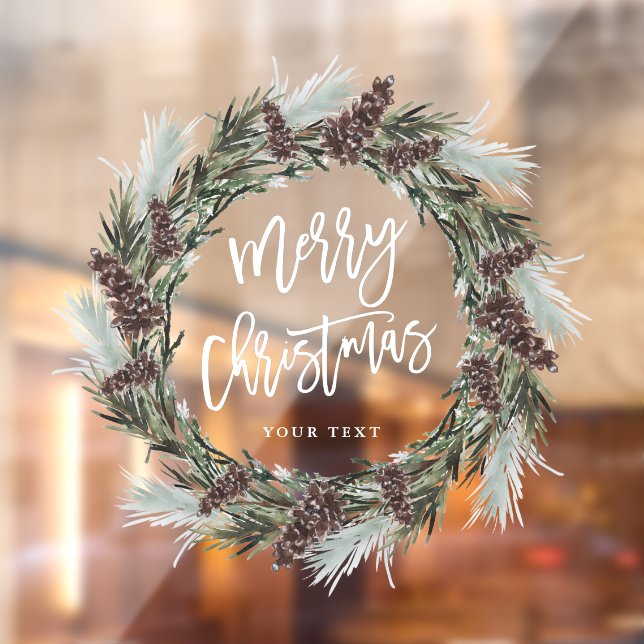 Winter Pinecone Wreath Merry Christmas Holiday (Sheet 2)