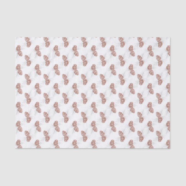 Winter Pinecones brown grey white tissue paper (Front)